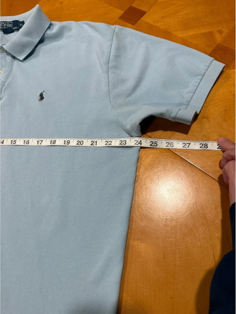 Vintage Polo Ralph Lauren Men’s XL Light Blue Cotton Polo Shirt